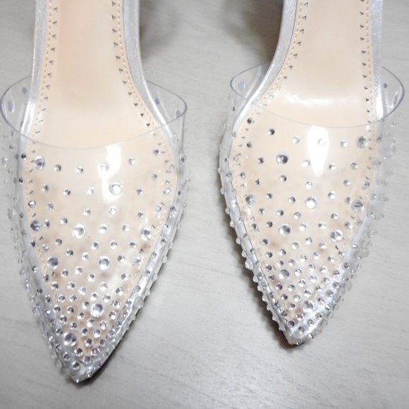 Adrienne Vittadini  Silver Metallic Vinyl party heels  size 7M - Picture 2 of 7